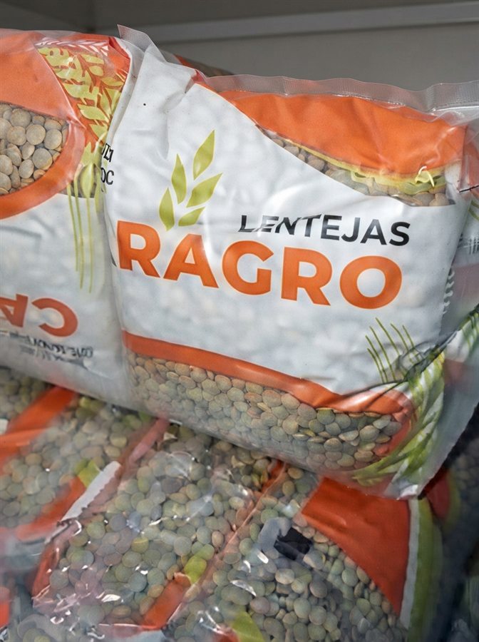 Lentejas empacadas al vacío